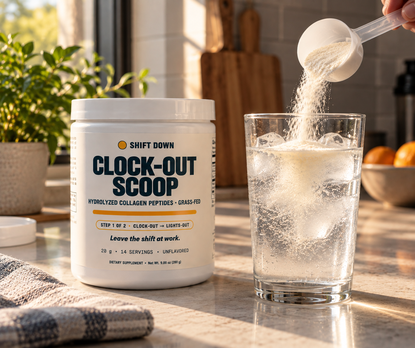 Clock-Out Scoop tub